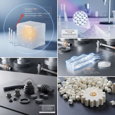 Chất lượng Cao su Polyethylene Clo hóa CPE 135A Hợp chất PVC Làm dai Khả năng tương thích tốt CAS 63231-66-3 nhà máy